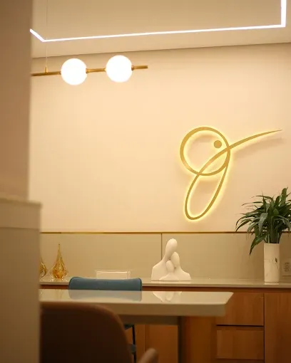 Recepção do consultório da Dra. Raquel Vieira em Vila Olímpia, São Paulo